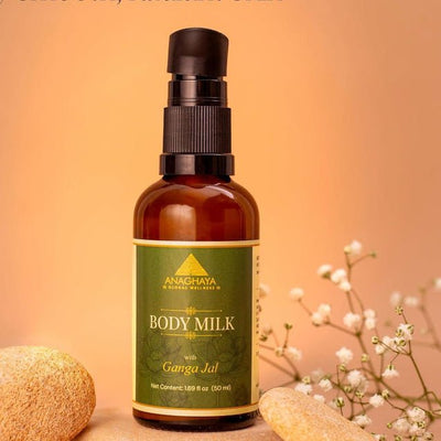 Ayurvedic Body Milk with A2 Ghee & Ganga Jal – Body Lotion on Brown Living™. SKU: 014. Img 1.