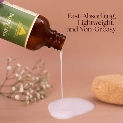 Ayurvedic Body Milk with A2 Ghee & Ganga Jal – Body Lotion on Brown Living™. SKU: 014. Img 2.