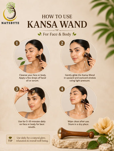 Ayurvedic Dual Kansa Wand Massager | Face & Body Tool – Massager on Brown Living™. SKU: KansaWandDUAL. Img 8.