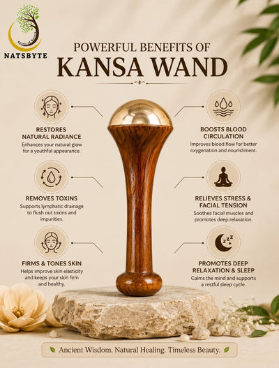 Ayurvedic Dual Kansa Wand Massager | Face & Body Tool – Massager on Brown Living™. SKU: KansaWandDUAL. Img 7.