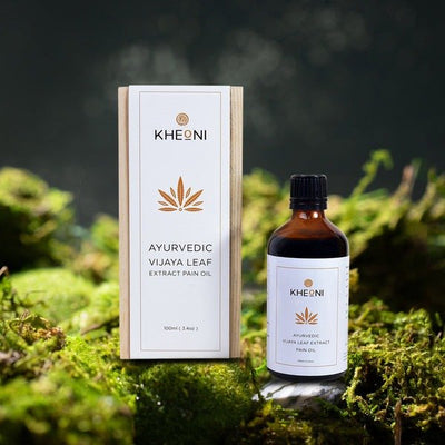 Ayurvedic Vijaya Leaf Extract Pain Oil – Body Oil on Brown Living™. SKU: ayurvedicvjoil_01. Img 3.