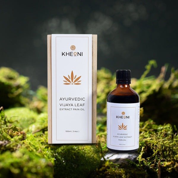 Ayurvedic Vijaya Leaf Extract Pain Oil – Body Oil on Brown Living™. SKU: ayurvedicvjoil_01. Img 3.