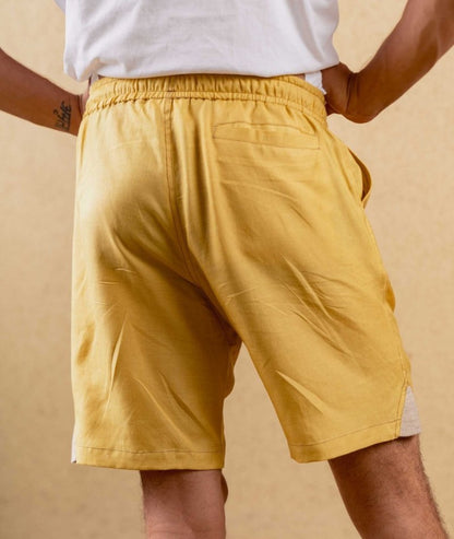 Azure Shorts - Mustard - Hemp Tencel | Verified Sustainable by Brown Living™