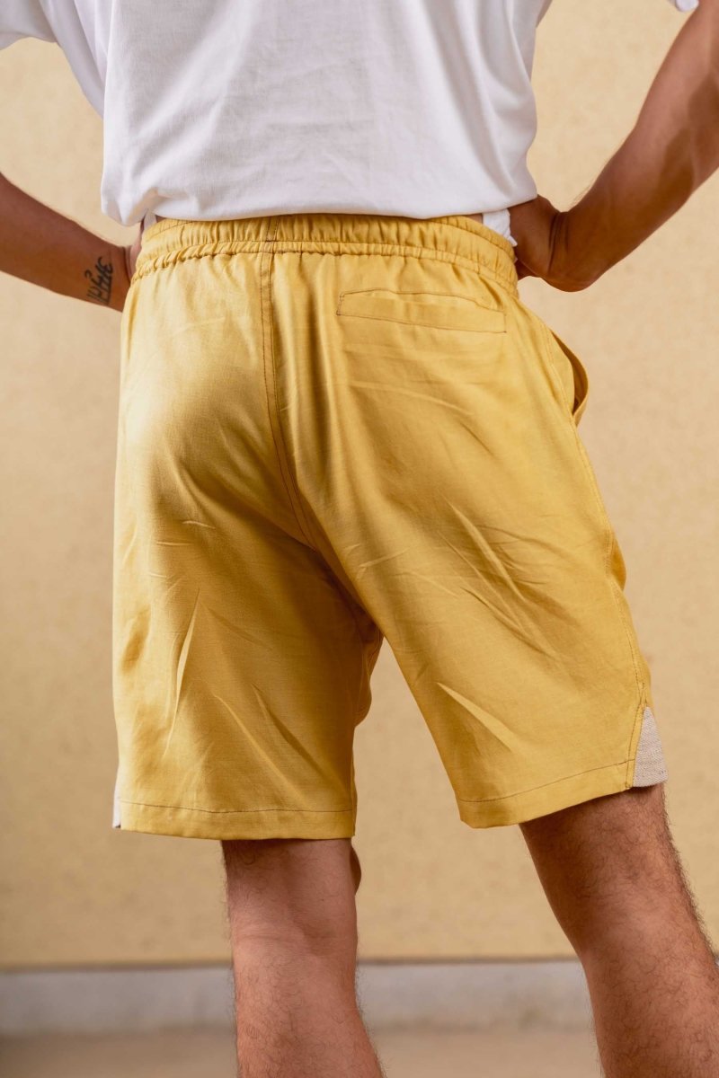 Azure Shorts - Mustard - Hemp Tencel | Verified Sustainable by Brown Living™