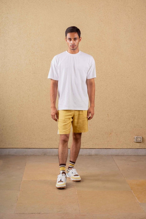 Azure Shorts - Mustard - Hemp Tencel | Verified Sustainable by Brown Living™