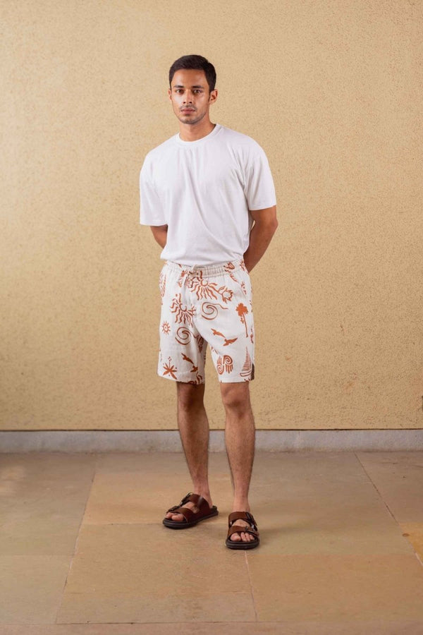 Azure Shorts - Print - Hemp Tencel | Verified Sustainable by Brown Living™