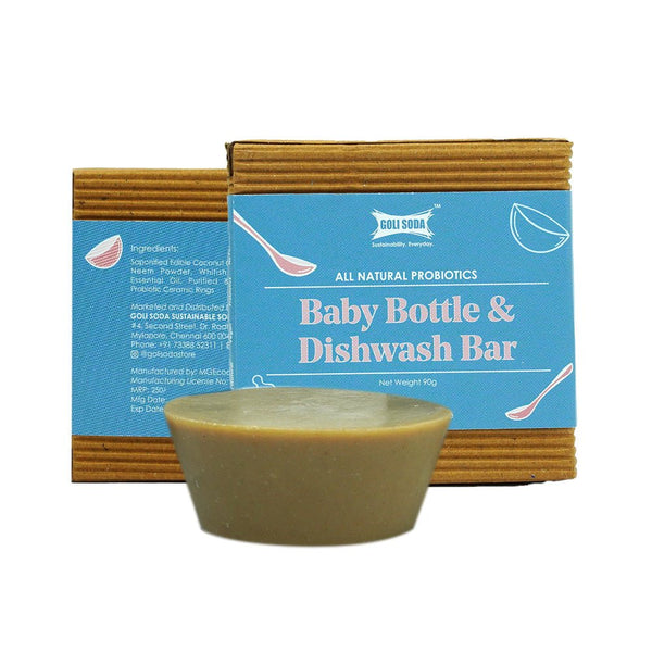 Baby Bottle & Dishwash Bar- 90g (Pack of 2) | Verified Sustainable Baby Bottle Cleaning & Sterilization on Brown Living™