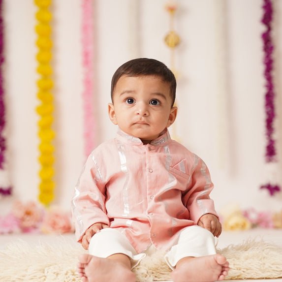 Baby Boy Cotton Sherwani & Pant Set - Shubh | Verified Sustainable by Brown Living™