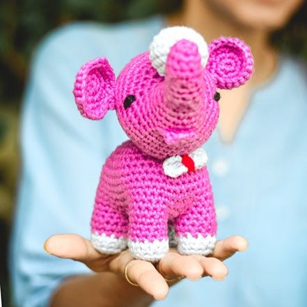 Baby Elephant Handcrafted Crochet Soft Toy | Verified Sustainable by Brown Living™