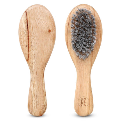 Baby Hair Brush for Infants – Natural Cradle Cap Gentle Brush – Hair Brush on Brown Living™. SKU: KOE019-TB. Img 2.