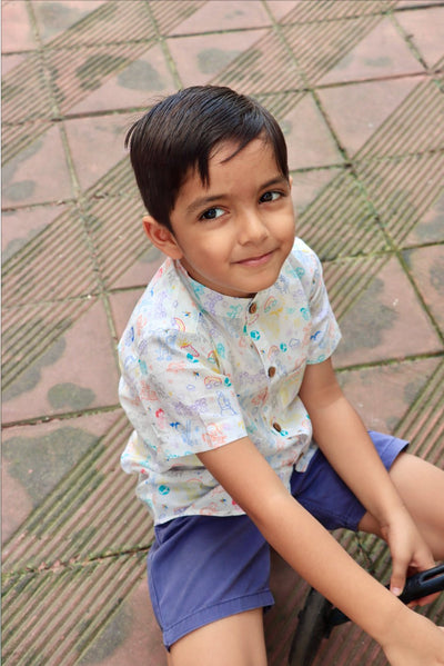 Bachpan Diaries Shirt for Boys – Kids Daywear Sets on Brown Living™. SKU: BDB23G1. Img 1.