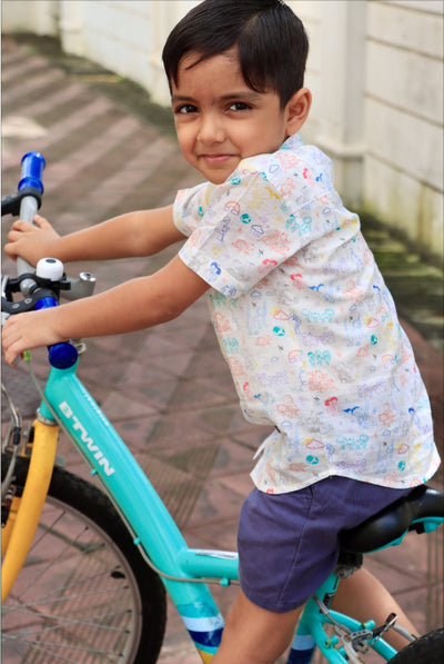 Bachpan Diaries Shirt for Boys – Kids Daywear Sets on Brown Living™. SKU: BDB23G1. Img 2.