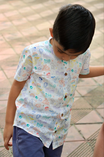Bachpan Diaries Shirt for Boys – Kids Daywear Sets on Brown Living™. SKU: BDB23G1. Img 5.