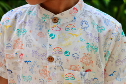Bachpan Diaries Shirt for Boys – Kids Daywear Sets on Brown Living™. SKU: BDB23G1. Img 3.