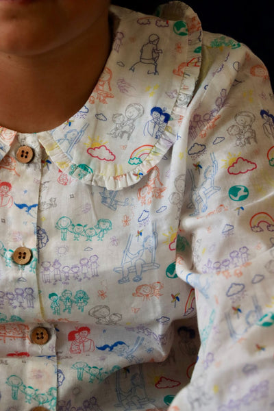 Bachpan Diaries Top for Girls – Kids Daywear Sets on Brown Living™. SKU: BDG23G1. Img 5.