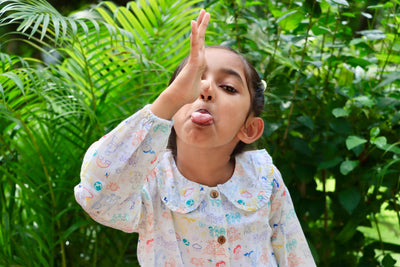 Bachpan Diaries Top for Girls – Kids Daywear Sets on Brown Living™. SKU: BDG23G1. Img 2.