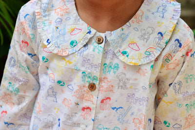 Bachpan Diaries Top for Girls – Kids Daywear Sets on Brown Living™. SKU: BDG23G1. Img 3.