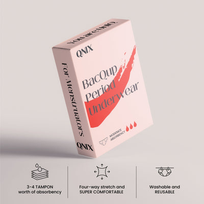 BacQup Reusable Period Underwear | Moderate Flow | Regular Discharges – Womens Underwear on Brown Living™. SKU: 1002-S. Img 7.