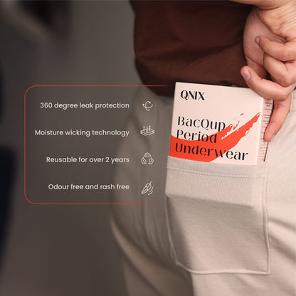 BacQup Reusable Period Underwear | Moderate Flow | Regular Discharges – Womens Underwear on Brown Living™. SKU: 1002-S. Img 5.