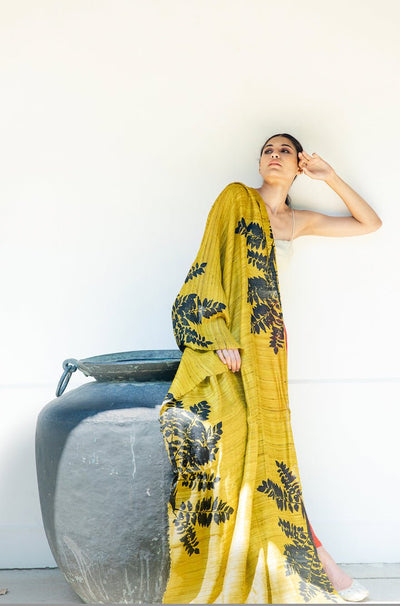 Bada Patta 100% Natural Ahimsa Tussar Peace Silk Scarf – Womens Scarf on Brown Living™. SKU: NAESWT03. Img 3.