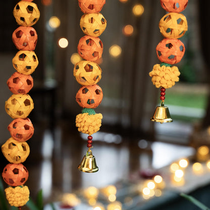 Bagh Handcrafted Bamboo Door Hanging – Set of 2 for Festive Decor – Home Decor on Brown Living™. SKU: BTDE - 684. Img 1.