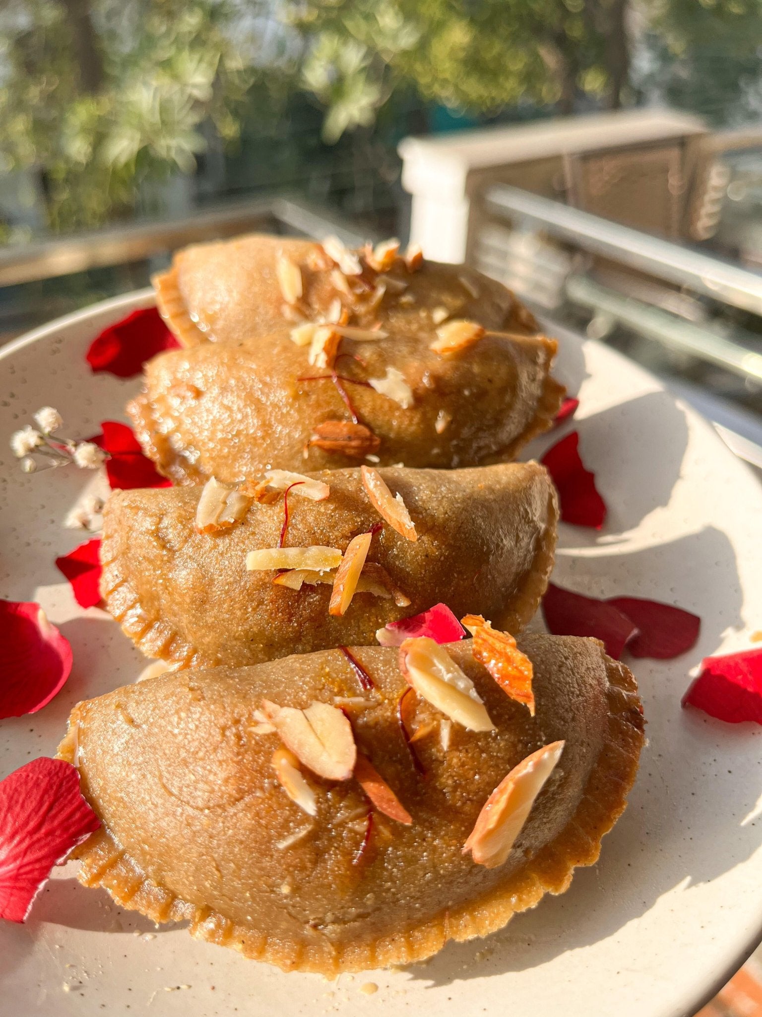 Baked Millet Gujia 5 Pcs | Vegan Gluten Free Sweet Snack – Healthy Snacks on Brown Living™. SKU: BMG. Img 1.