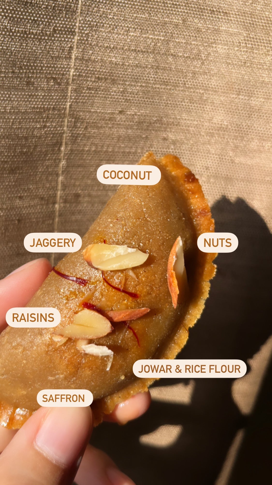 Baked Millet Gujia 5 Pcs | Vegan Gluten Free Sweet Snack – Healthy Snacks on Brown Living™. SKU: BMG. Img 2.