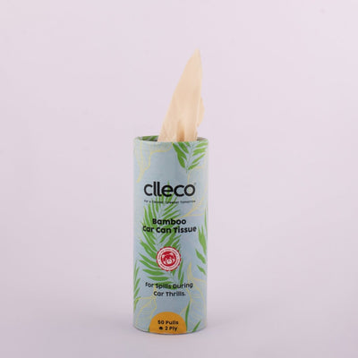 Bamboo 2 Ply Car Tissue – Eco - Friendly & Soft Travel Tissue Paper – Tissue Roll on Brown Living™. SKU: CT11124. Img 2.