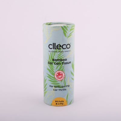 Bamboo 2 Ply Car Tissue – Eco - Friendly & Soft Travel Tissue Paper – Tissue Roll on Brown Living™. SKU: CT11124. Img 1.