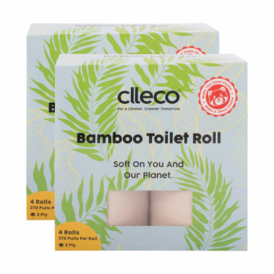 Bamboo 2 Ply Toilet Rolls (4 in 1) – Tissue Roll on Brown Living™. SKU: TR21124. Img 3.