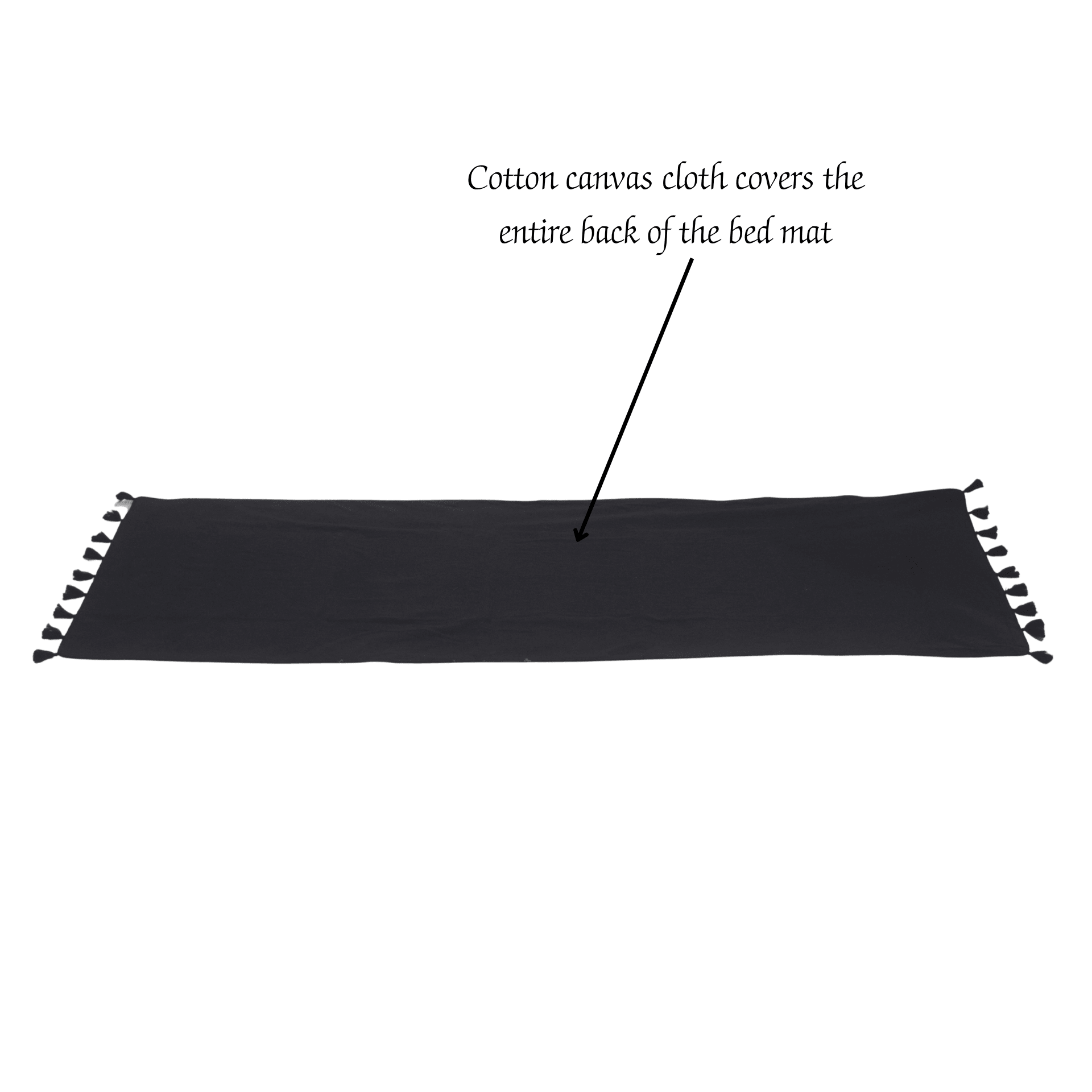 Bamboo Bed Mat Monochrome Jacquard Mystical Weave – Elegant Decor – Bed Linens on Brown Living™. SKU: SK-BDM-NBL-03-JBK. Img 8.