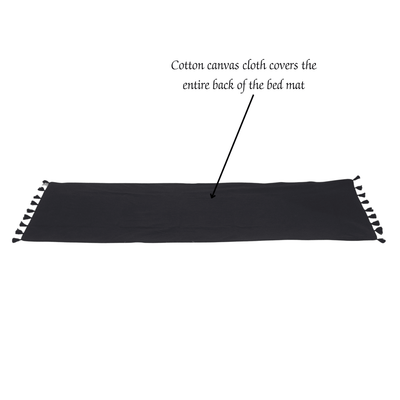 Bamboo Bed Mat Monochrome Jacquard Mystical Weave – Elegant Decor – Bed Linens on Brown Living™. SKU: SK-BDM-NBL-03-JBK. Img 8.