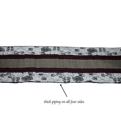 Bamboo Bed Mat Monochrome Jacquard Mystical Weave – Elegant Decor – Bed Linens on Brown Living™. SKU: SK-BDM-NBL-03-JBK. Img 6.