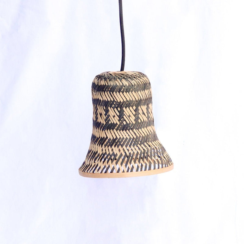 Bamboo Bell Lamp - Set of 2 - Black | Verified Sustainable by Brown Living™