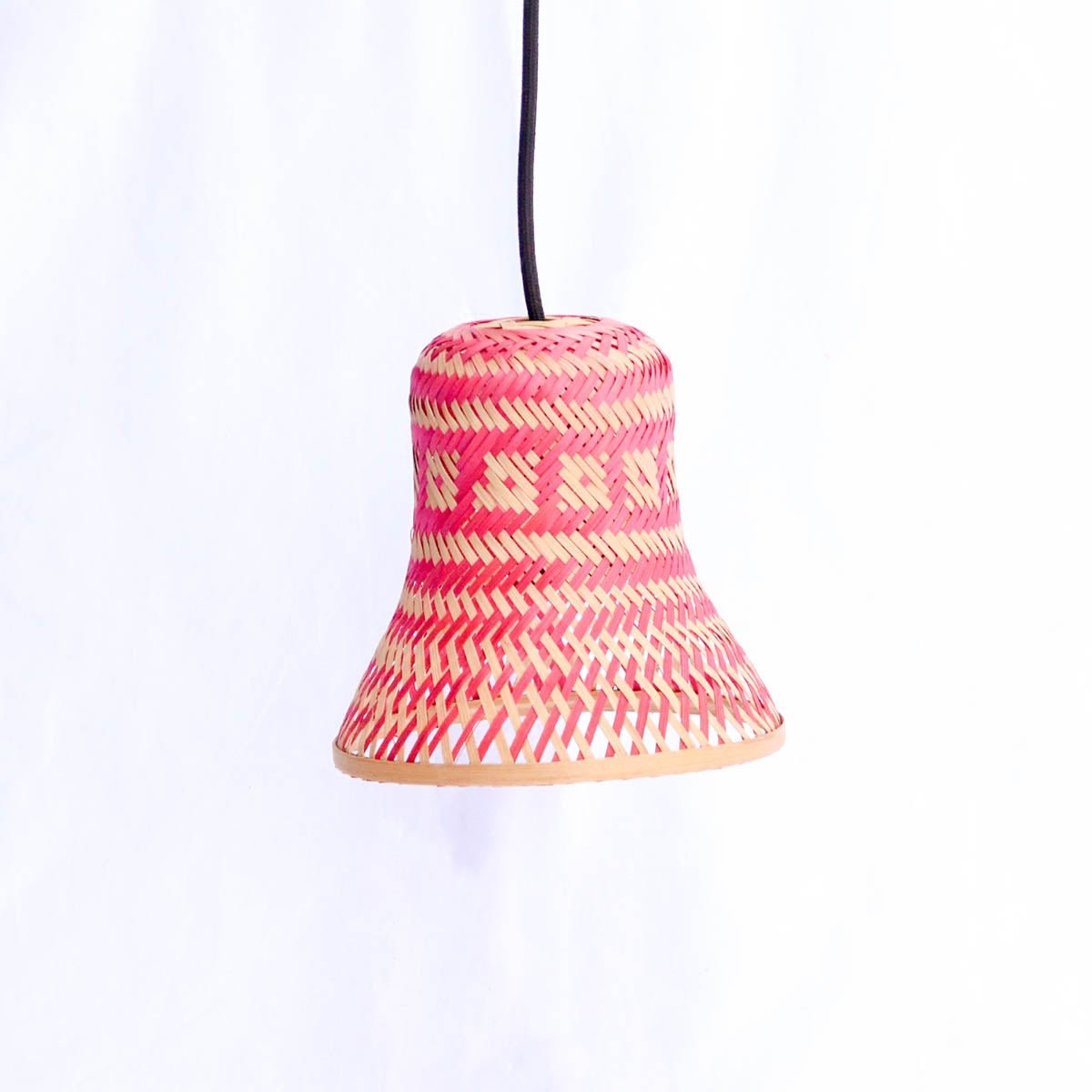 Bamboo Bell Lamp - Set of 2 - Red | Verified Sustainable by Brown Living™