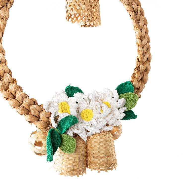 Bamboo Carol Wreath – Handcrafted Eco - Friendly Christmas Decor – Home Decor on Brown Living™. SKU: BMFDE-629. Img 2.