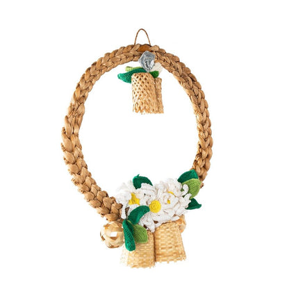 Bamboo Carol Wreath – Handcrafted Eco - Friendly Christmas Decor – Home Decor on Brown Living™. SKU: BMFDE-629. Img 3.