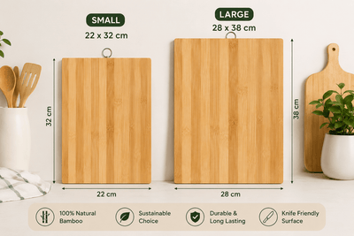 Bamboo Chopping Board for Kitchen | Durable Wooden Cutting Board – Kitchen Tools on Brown Living™. SKU: KOE027-CHB-S. Img 5.