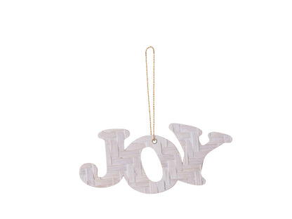 Bamboo Christmas Ornament "Joy" Hanging | Set of 6 (Assorted Colors) – Home Decor on Brown Living™. SKU: HG-792_Medium. Img 10.