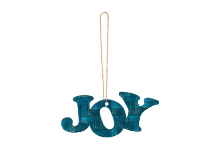 Bamboo Christmas Ornament "Joy" Hanging | Set of 6 (Assorted Colors) – Home Decor on Brown Living™. SKU: HG-792_Medium. Img 14.
