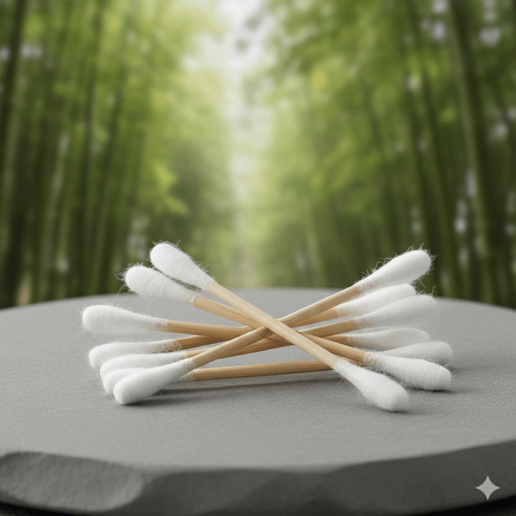 Bamboo Cotton Ear Swabs – Ear Buds on Brown Living™. SKU: 108-02272-OEP009_24BL6319a. Img 4.