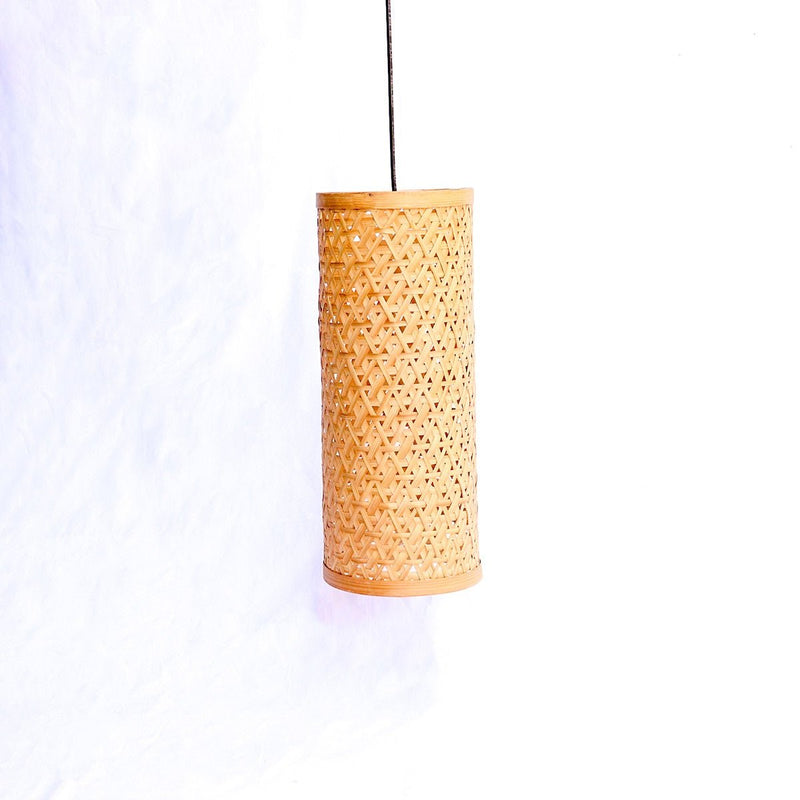 Bamboo Cylindrical Handmade Starnet Lamp | Verified Sustainable by Brown Living™