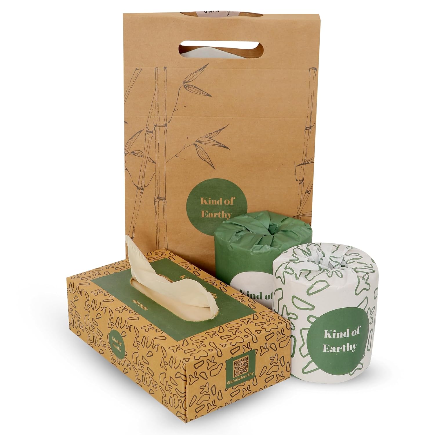 Bamboo Eco Tissue Set, 2 Toilet Rolls | Sustainable Gift Pack – Gift Hampers on Brown Living™. SKU: KOE017-GP4. Img 5.
