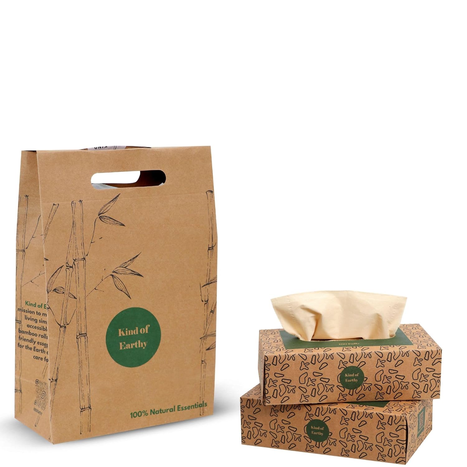 Bamboo Eco Tissue Set, 2 Toilet Rolls | Sustainable Gift Pack – Gift Hampers on Brown Living™. SKU: KOE017-GP5. Img 7.