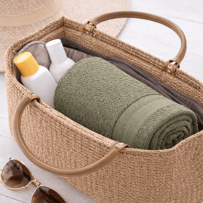 Bamboo Fabric Bath Towel – Gentle on Skin, Naturally Fresh – Bath Linens on Brown Living™. SKU: BATH-TOWEL-CREAM. Img 4.