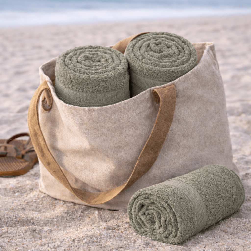 Bamboo Fabric Bath Towel – Gentle on Skin, Naturally Fresh – Bath Linens on Brown Living™. SKU: BATH-TOWEL-CREAM. Img 5.