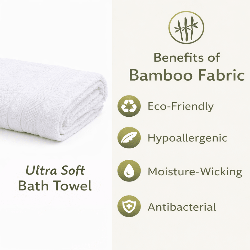 Bamboo Fabric Bath Towel – Gentle on Skin, Naturally Fresh – Bath Linens on Brown Living™. SKU: BATH-TOWEL-GRAY. Img 22.
