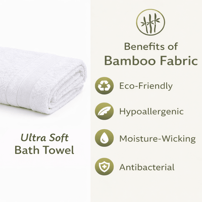 Bamboo Fabric Bath Towel – Gentle on Skin, Naturally Fresh – Bath Linens on Brown Living™. SKU: BATH-TOWEL-GRAY. Img 22.