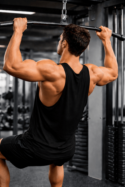 Bamboo Fabric Gen Z Gym Vest For Men Breathable Workout Tank – Mens Vest Coat on Brown Living™. SKU: M-LOSS-GYM-VEST-BLK-M. Img 7.