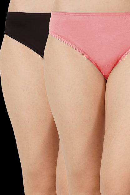 Bamboo Fabric Low Waist Panty Set of 2 – Womens Underwear on Brown Living™. SKU: BIKINI-PCH-BLK-S. Img 14.